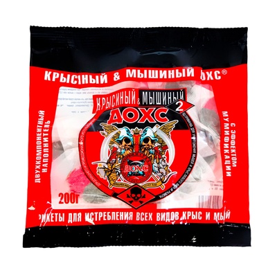 Брикеты от грызунов «ДОХС», с эффектом мумификации, 200 г, «Оборонхим»