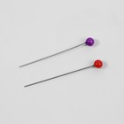 Булавки портновские «Ромашка», 38 мм, 40 шт., МИКС - Фото 2