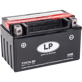 Аккумуляторная батарея Landport YTX7A-BS, 12 В, 6 Ач, прямая (+ -)