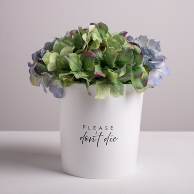 Кашпо для цветов «Please do not die», 1,6 л, 14 х 14 см
