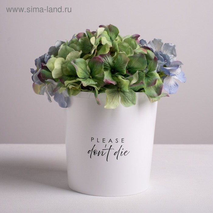 Кашпо для цветов «Please do not die», 1,6 л, 14 х 14 см - Фото 1