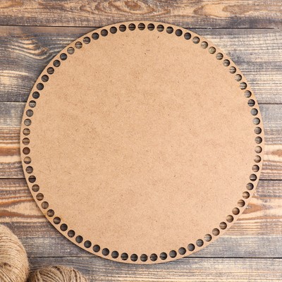 Заготовка для вязания «Круг», донышко, коричневый гладкий, 30 см, d=9 мм