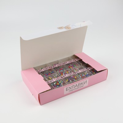 Булавки портновские, 35 мм, 80 шт., разноцветные