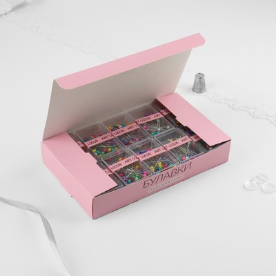 Булавки портновские, 35 мм, 80 шт., разноцветные