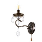 Бра «Инесса» 1×40 Вт E14 бронза 20×12×26 см - фото 57935046