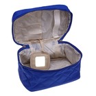 косметичка-сундучок 8088-1 Строчка  20*11*11см цвет синий - Фото 2