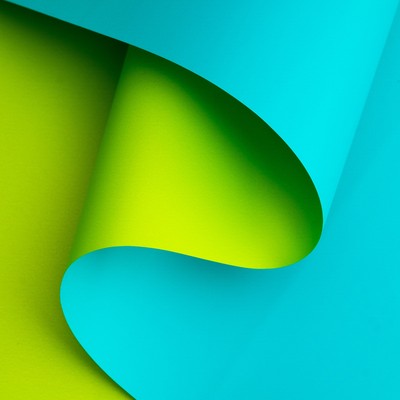 Пленка перламутровая, двусторонняя, салатовый-бирюзовый, 0,5 х 10 м