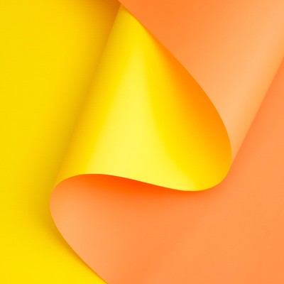 Пленка перламутровая, двусторонняя, жёлто-оранжевый, 0,5 х 10 м