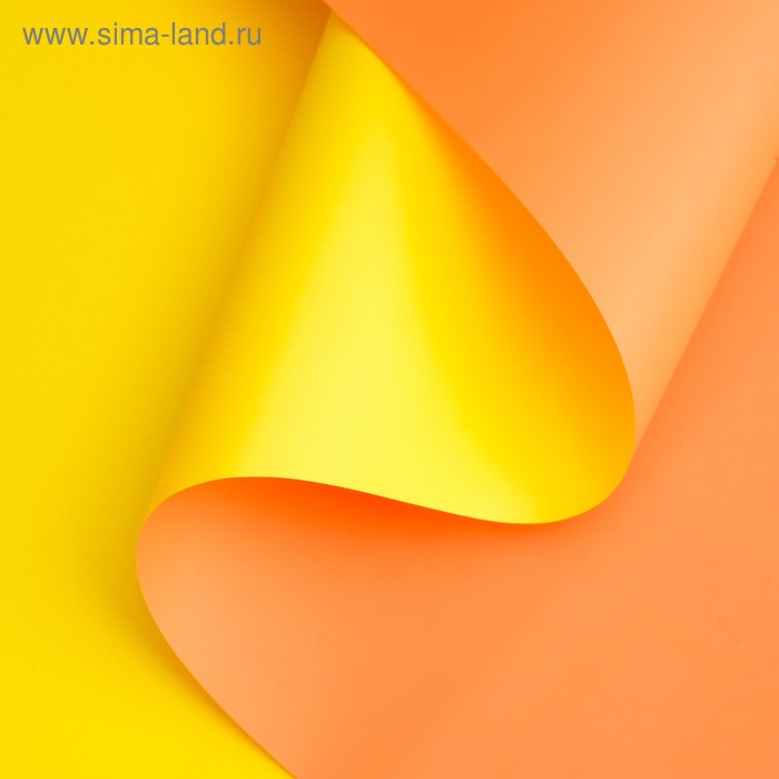 Пленка перламутровая, двусторонняя, жёлто-оранжевый, 0,5 х 10 м - Фото 1