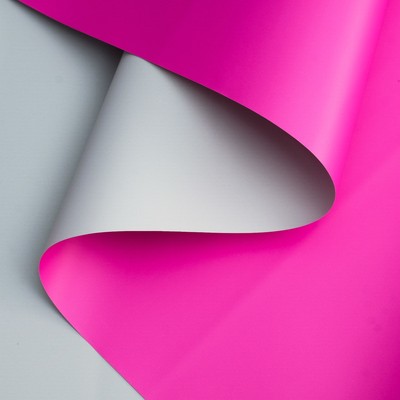 Пленка перламутровая, двусторонняя, серый-фуксия, 0,5 х 10 м
