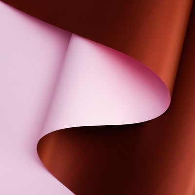 Корейская пленка для цветов перламутровая, двусторонняя, нежно-сиреневый-винный, 0,5 х 10 м