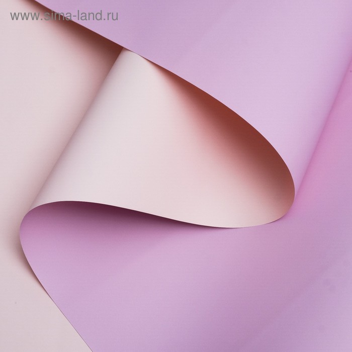 Корейская пленка для цветов перламутровая, двусторонняя, бежевый-розовый, 0,5 х 10 м - Фото 1