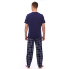 Комплект мужской (футболка, брюки), цвет тёмно-синий, размер 48 - Фото 3
