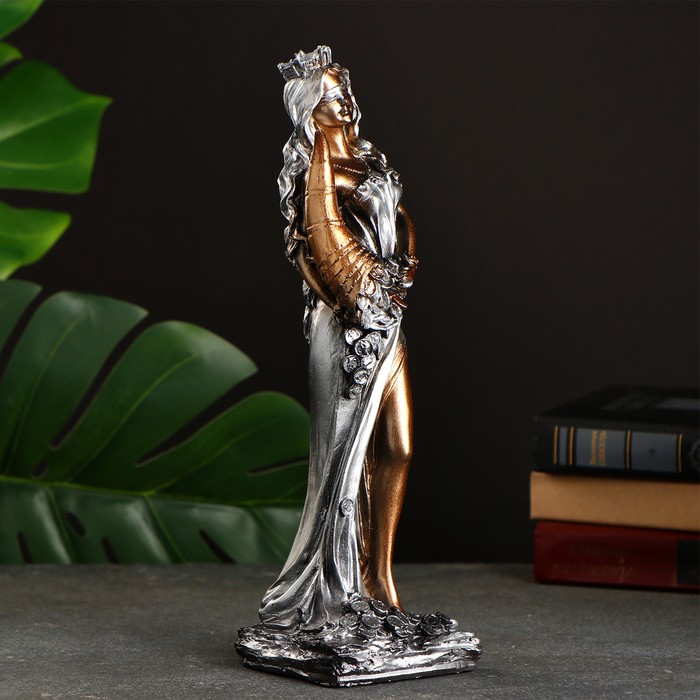 Фигура "Богиня Фортуна" золото с серебром, 29х10см - Фото 1