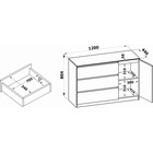 Комод с 3-мя ящиками и дверью «Т-3Р», 1200×446×804 мм, цвет дуб делано - Фото 4