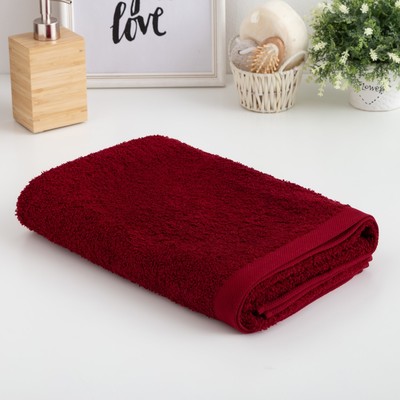 Полотенце махровое Этель «Терри» 70×140 см, бордовый