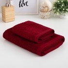 Полотенце махровое Этель «Терри» 70x140 см, бордовый 4807930