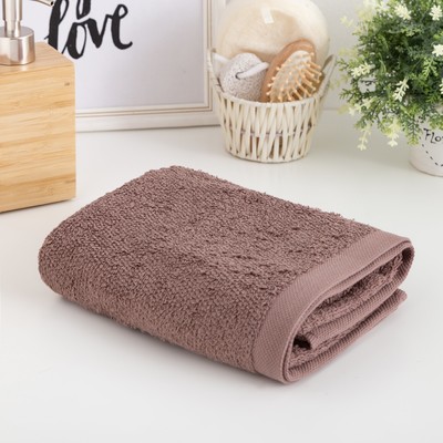 Полотенце махровое Этель «Терри» 50×90 см, коричневый