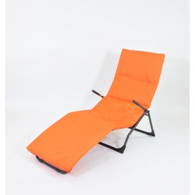 Подушка-матрас водоотталкивающ. 195х63х3,5 см, плащевка полиэстер 100%, цвет оранжевый, синтетическое волокно