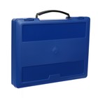 Портфель-кейс А4 с выдвижной ручкой, синий - Фото 2