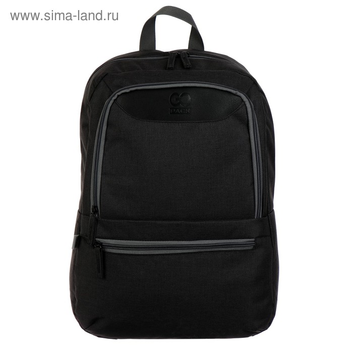Рюкзак молодёжный GoPack 119L, 43.5 х 30 х 11, Сity, черный - Фото 1