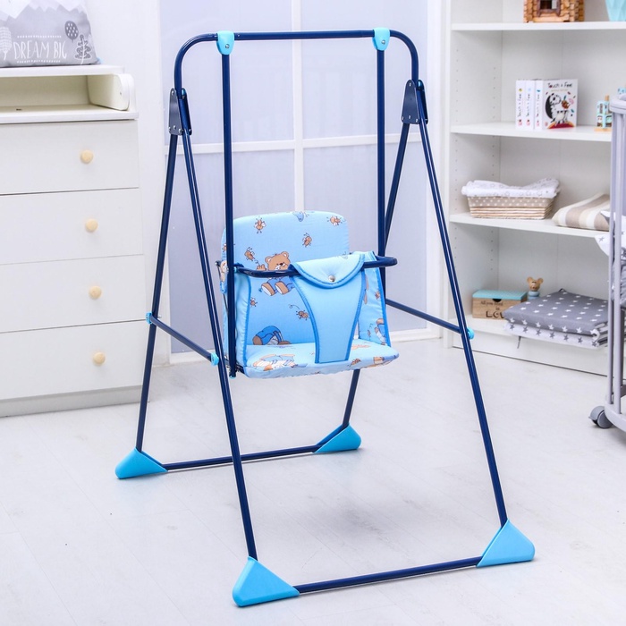 Качели детские напольные «Ветерок», синий, МИКС - Фото 1