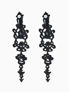 Клипсы для ушей висячие со стразами QF «Ажур», капли с завитками, цвет изумрудный в чёрном металле - Фото 5