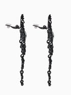 Клипсы для ушей висячие со стразами QF «Ажур», капли с завитками, цвет изумрудный в чёрном металле - Фото 6