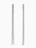 Серьги клипсы для ушей QF «Лёд», классика, белые в серебре - Фото 1