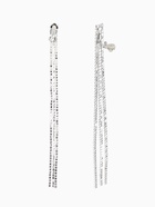 Серьги клипсы для ушей QF «Лёд», классика, белые в серебре - Фото 2