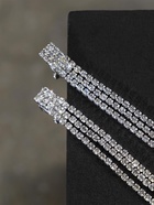 Серьги клипсы для ушей QF «Лёд», классика, белые в серебре 4929763