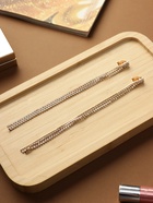 Клипсы для ушей висячие со стразами QF «Лёд», классика, белая в золоте - Фото 7