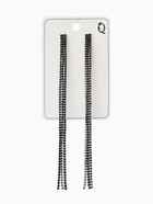 Клипсы висячие со стразами «Лёд», классика, чёрная в чёрном металле  (артикул 4929765)  большой выбор товаров оптом и в розницу по низким ценам с доставкой