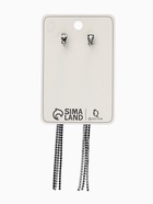 Клипсы висячие со стразами «Лёд», классика, чёрная в чёрном металле  (артикул 4929765)  большой выбор товаров оптом и в розницу по низким ценам с доставкой