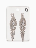 Серьги висячие со стразами «Ажур» лёд, белые в серебре, 8.3 см - Фото 4