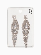 Серьги висячие со стразами «Ажур» лёд, белые в серебре, 8.3 см - Фото 4