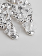 Серьги висячие со стразами «Ажур» лёд, белые в серебре, 8.3 см - Фото 7