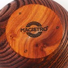 Набор деревянных тарелок из натурального вяза Magistro, 3 шт: 15×6,3, 12,5×6,1, 10,5×5,9 см, цвет коричневый - фото 4304707