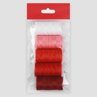 Набор ниток 40ЛШ, 200 м, 5 шт, цвет красный спектр - Фото 2