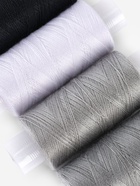 Нитки 40ЛШ, 200 м, набор 5 шт., чёрный, серый - Фото 3