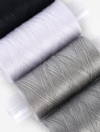 Нитки 40ЛШ, 200 м, набор 5 шт., чёрный, серый - Фото 3