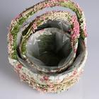 Набор корзин, 2 шт, из травы, 1:22X22X13/32  см, 2:16X16X10/25  см - фото 25630864