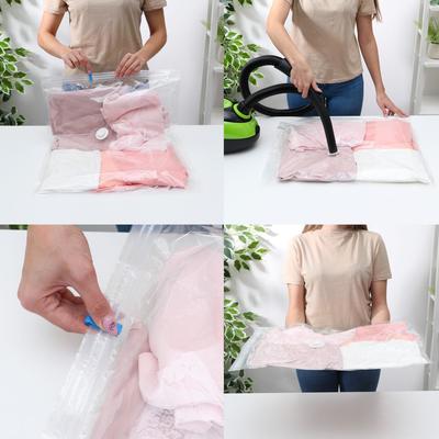 Вакуумный пакет для хранения вещей 50×60 см, прозрачный