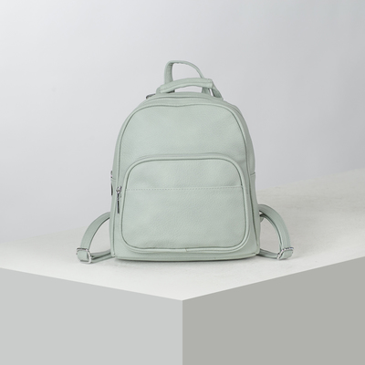 Рюкзак, отдел на молнии, 3 наружных кармана, цвет мятный