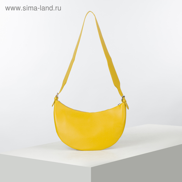 Сумка женская, отдел на молнии, цвет жёлтый - Фото 1