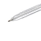 Ручка шариковая 1,0мм синяя, корпус прозрачный,рефленый держатель,масляные чернила(штрихкод на штуке - Фото 3