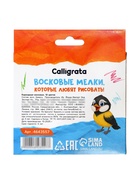 Мелки восковые Calligrata, цветные, 12 цветов, 93×8 мм - Фото 12