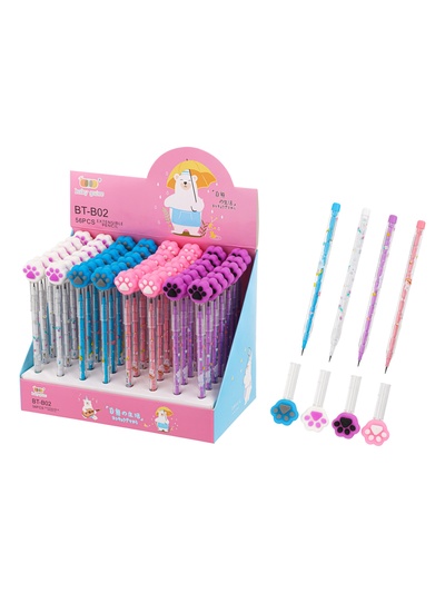 Карандаш-прикол Calligrata «Лапка», секционный, МИКС (штрихкод на штуке)