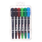 Набор маркеров перманентных 12 цветов двусторонних 0,5 мм / 1,0 мм в пластиковом пенале - фото 8881030