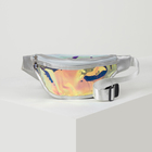 Сумка поясная, отдел на молнии, цвет серебро - Фото 1